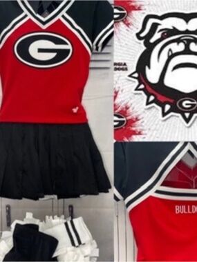 Georgia Bulldogs real college cheerleading uniform adult small